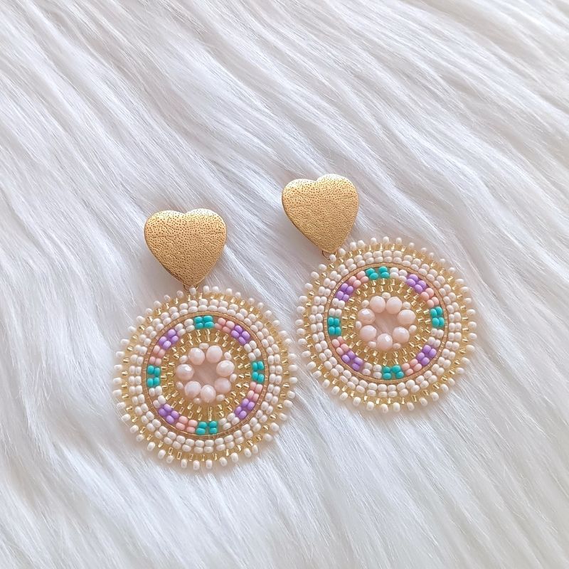 Aretes Tejidos Pastel